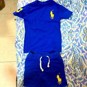 Little Boys Polo Short Set